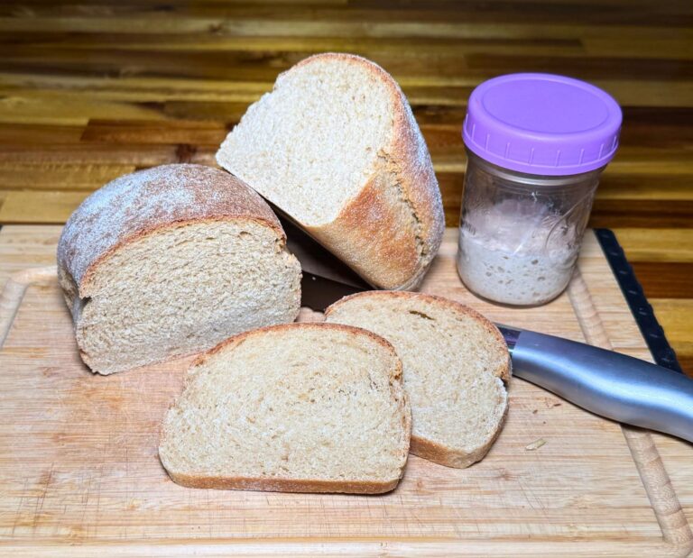 Fresh milled flour sourdough sandwich bread tangzhong method