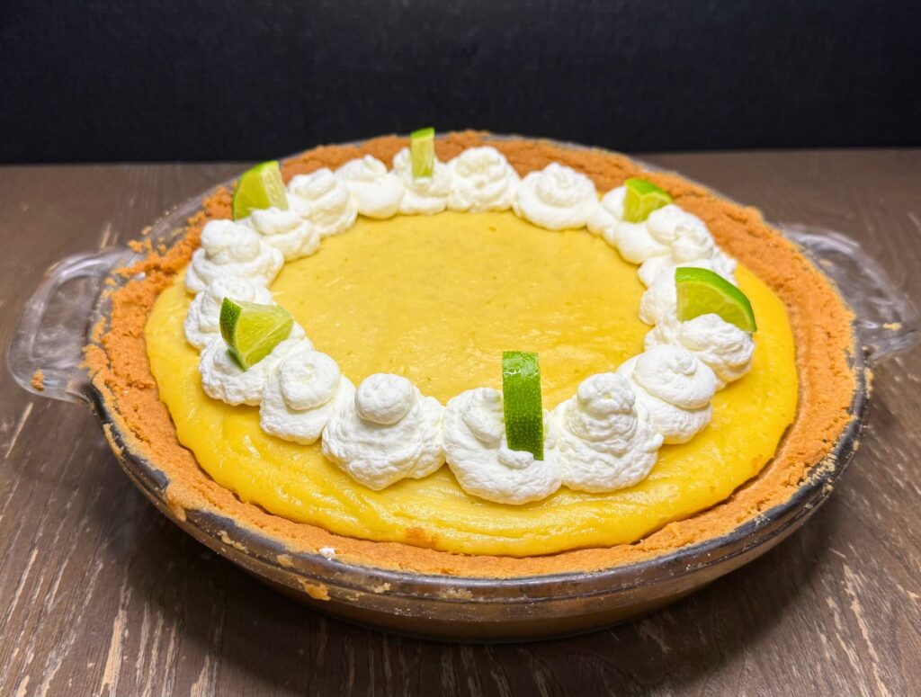whole key lime pie made with fresh milled flour