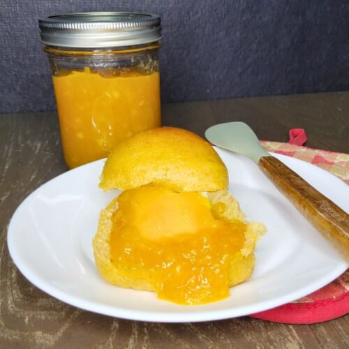 small batch quick peach jam no pectin needed
