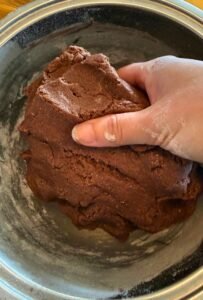 the dough before rolling out
