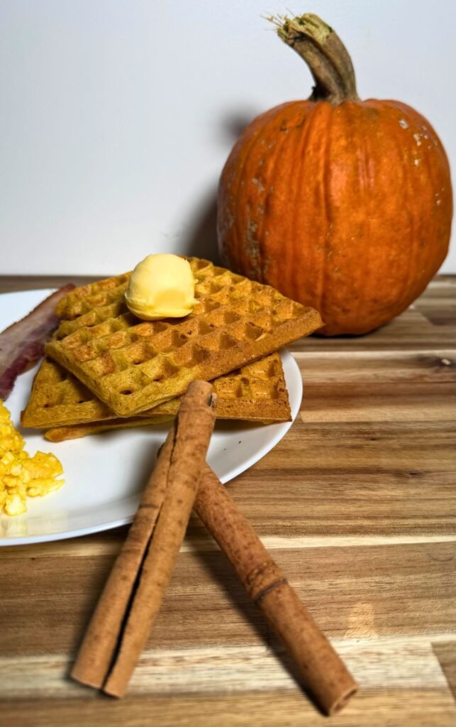 pumpkin waffles made with fresh milled flour-2