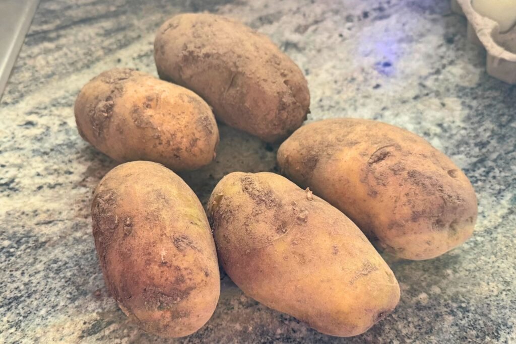 homegrown potatoes from our garden
